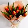 Букет № 572 из 7 оранжевых тюльпанов  — фото 7