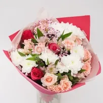 Букет с хризантемой и розой в Новосибирске — фото 1