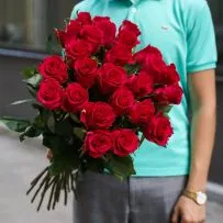 Букет № 556 из 25 красных роз — фото 14