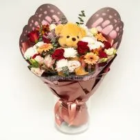 Букет № 538 с игрушкой сборный — фото 6