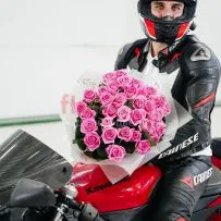 Букет № 551 с розовыми розами  — фото 32