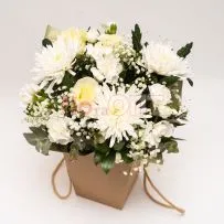 Коробка № 236 с белой одиночной хризантемой  — фото 5