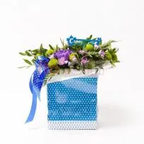 Композиция № 88 с синей лентой и Милкой — фото 33