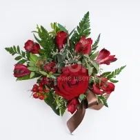 Цветочный стаканчик № 85 с альстромерией  — фото 1