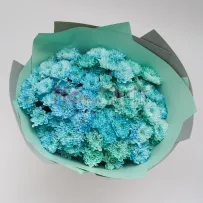 Букет № 122 из крашенной кустовой хризантемы  — фото 57