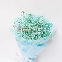 Букет № 372 с голубой гипсофилой  — фото 79