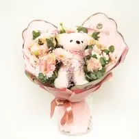Букет № 537 сборный с игрушкой  — фото 8