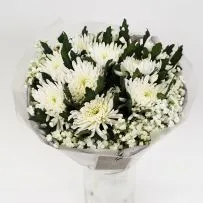 Букет № 548 с белой одиночной хризантемой  — фото 39