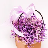 Композиция № 161 с крашеной гипсофилой  — фото 15