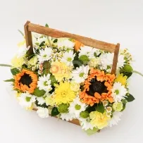 Композиция № 36 с хелиантусом и хризантемой  — фото 65