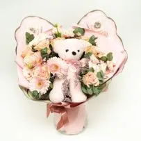 Букет № 537 сборный с игрушкой  — фото 9