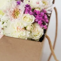 Цветочный стаканчик № 151 в бело-розовом цвете — фото 67