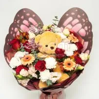 Букет № 538 с игрушкой сборный — фото 7