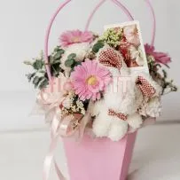 Композиция № 227 в розовой сумочке  — фото 2