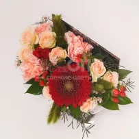 Композиция № 80 в книжке с герберой  — фото 1