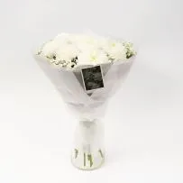 Букет № 545 с белой хризантемой — фото 17