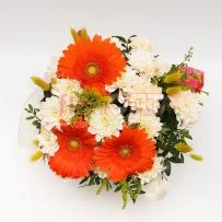 Коробка № 203 с оранжевыми герберами  — фото 11