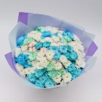 Букет № 130 с кустовой крашенной хризантемой  — фото 27