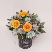 Композиция № 81 с герберами и хризантемой  — фото 3