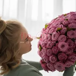 Букет № 453 из 59 сиреневой розы — фото 1