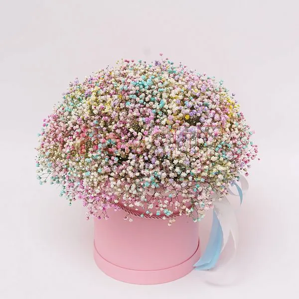 Коробка № 177 с цветной гипсофилой  — фото 1