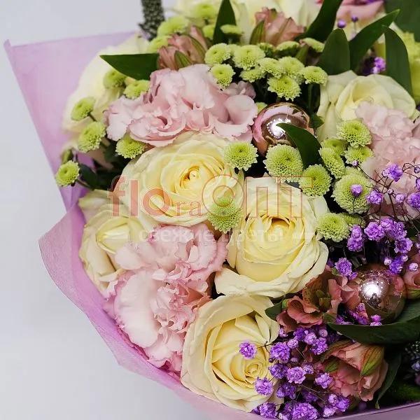 Букет № 429 сиреневый с белыми розами  — фото 5