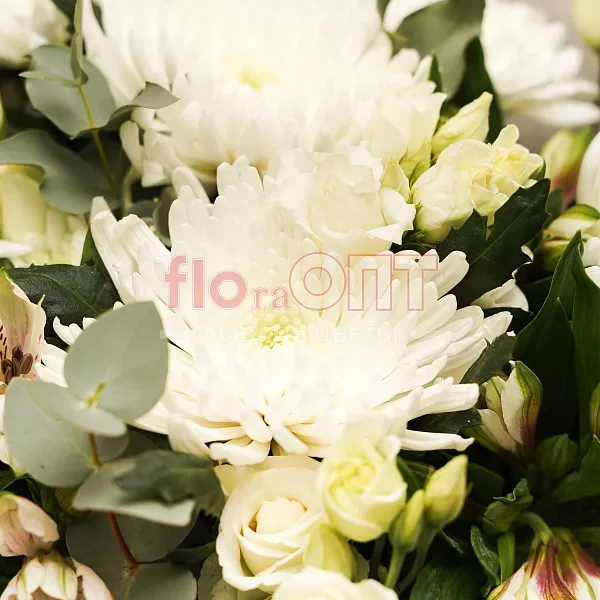 Букет № 485 сборный с белой хризантемой  — фото 5