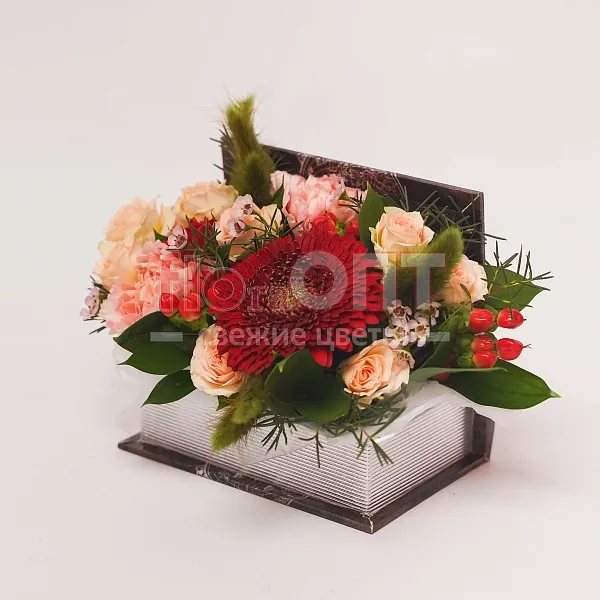 Композиция № 80 в книжке с герберой  — фото 3