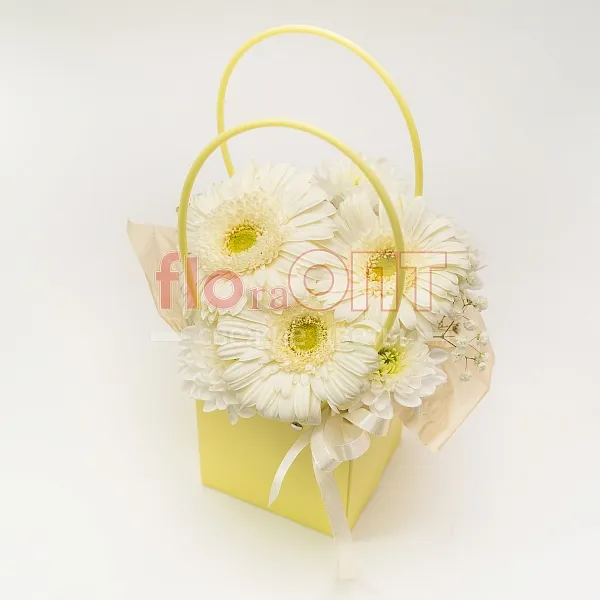 Композиция № 174 с белыми герберами  — фото 1