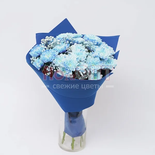 Букет № 160 с крашеной хризантемой  — фото 2