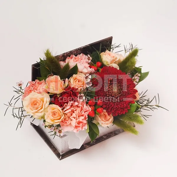 Композиция № 80 в книжке с герберой  — фото 1