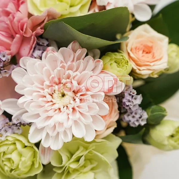 Цветочный стаканчик № 152 сборный с топпером  — фото 5