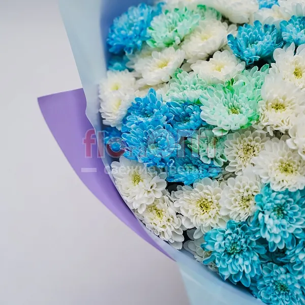 Букет № 130 с кустовой крашенной хризантемой  — фото 4