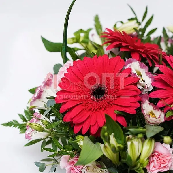 Композиция № 94 из эустомы и герберы — фото 2