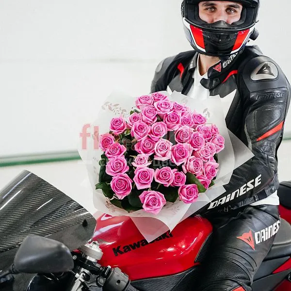 Букет № 551 с розовыми розами  — фото 1