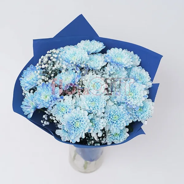 Букет № 160 с крашеной хризантемой  — фото 3