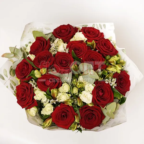 Букет № 418 с красной розой — фото 2