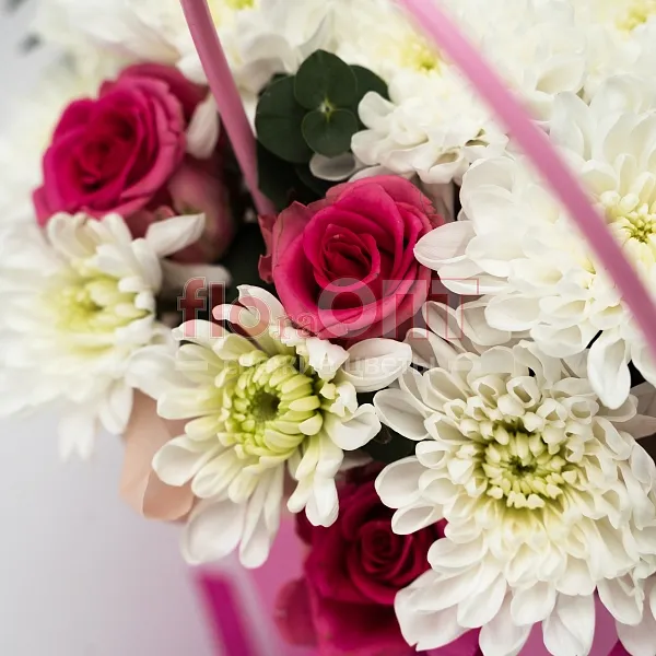 Композиция № 212 сборная в розовой сумочке  — фото 5