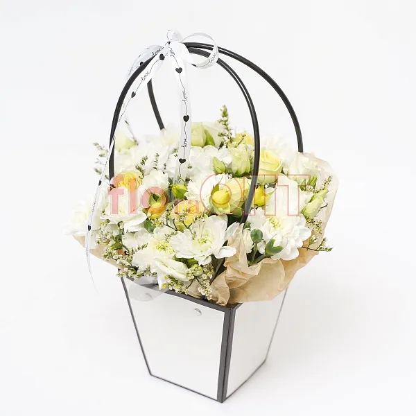 Композиция № 187 сборная в белой цветовой гамме  — фото 1