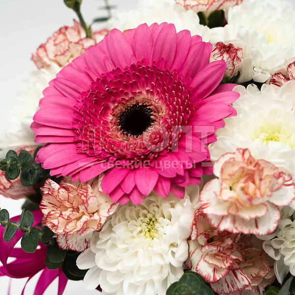 Цветочный стаканчик № 163 с розовой герберой  — фото 2