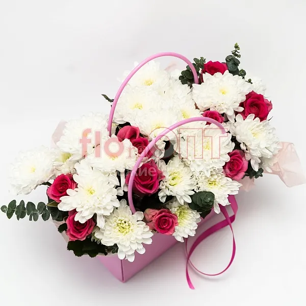 Композиция № 209 в розовой сумочке сборная  — фото 3