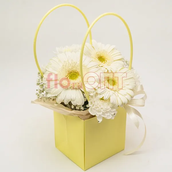 Композиция № 174 с белыми герберами  — фото 4