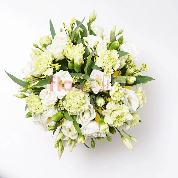 Бокал № 1 с гвоздикой и эустомой  — фото 3