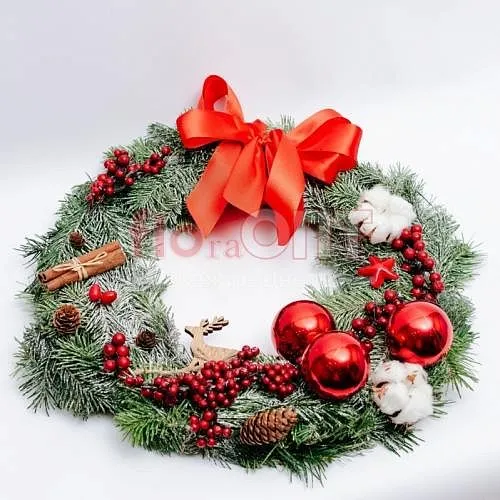 Новогодний венок № 7 — фото 1