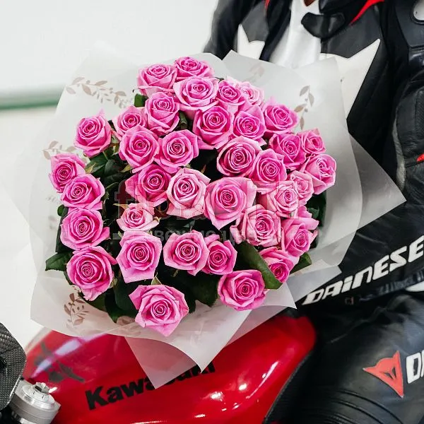 Букет № 551 с розовыми розами  — фото 2