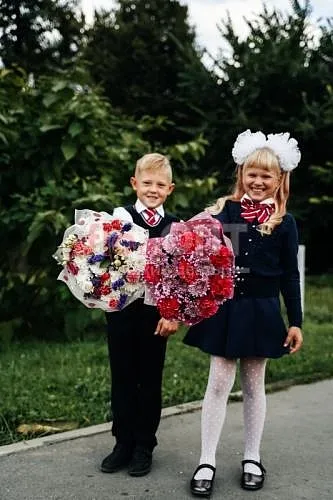 Букет № 250 из гвоздики и эустомы — фото 2