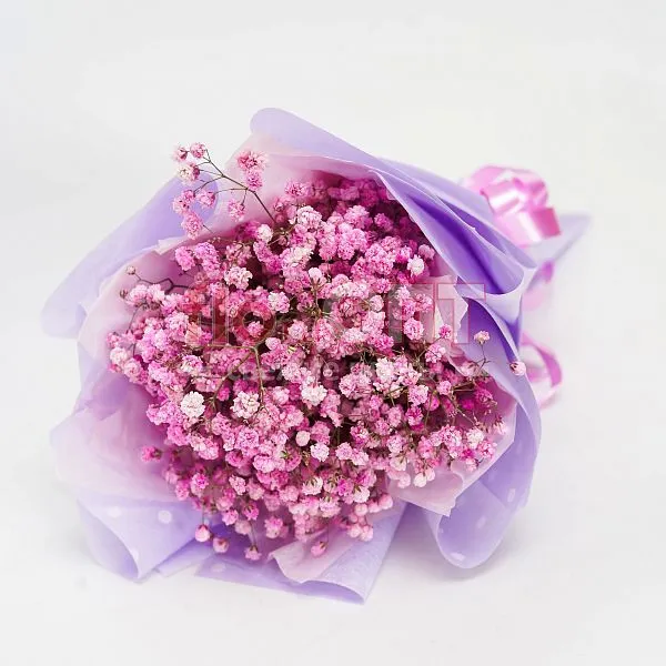 Букет № 374 с розовой гипсофилой  — фото 3