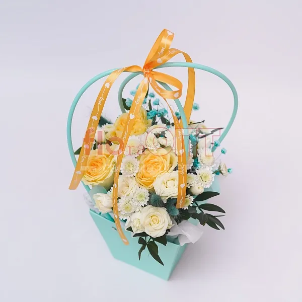 Композиция № 165 голубая с розами  — фото 5