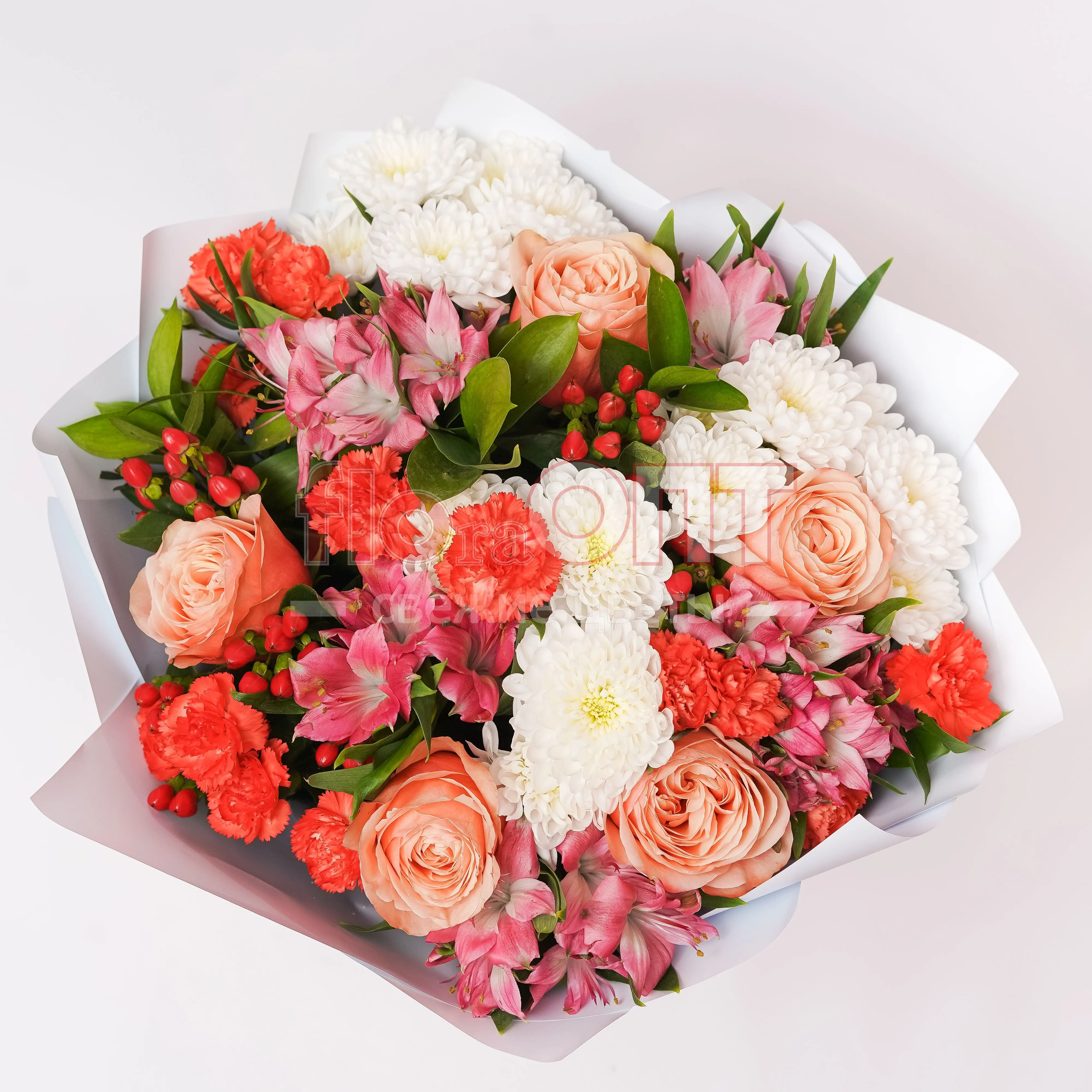 Букет № 42 сборный с розами  — фото 2