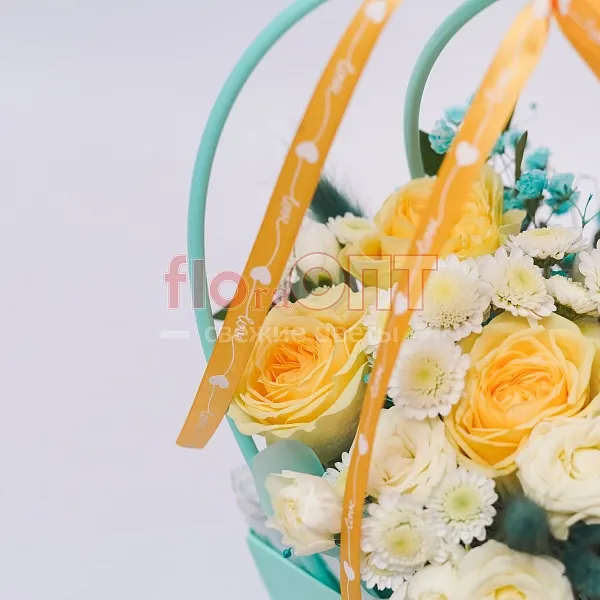 Композиция № 165 голубая с розами  — фото 4